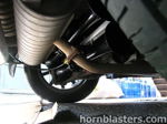 Two black train horns brass solenoid valve air lines undercarriage Raymond's 2004 RAV4 844K gallery photo 4
