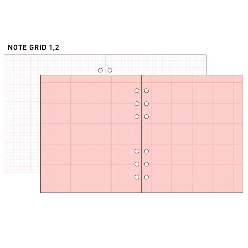 Note gird 1,2 - 2NUL-Cherry-pick-6-ring-dateless-weekly-diary-planner-