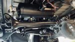 Matte black air tank five train horns pressure gauge brass fittings leaf springs rear axle undercarriage Stephen's 2020 Tundra 244 gallery photo 5