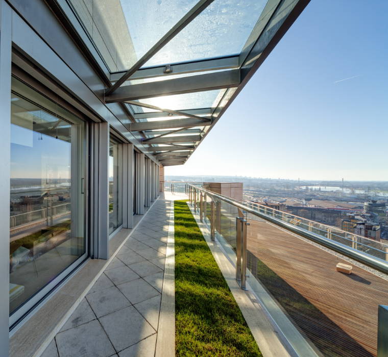 Terrassenüberdachung aus ESG-Glas