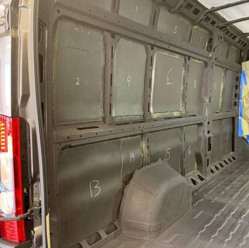 2019 Dodge Pro Master 3500 Van Luxury Liner Pro MLV and insulation on the walls