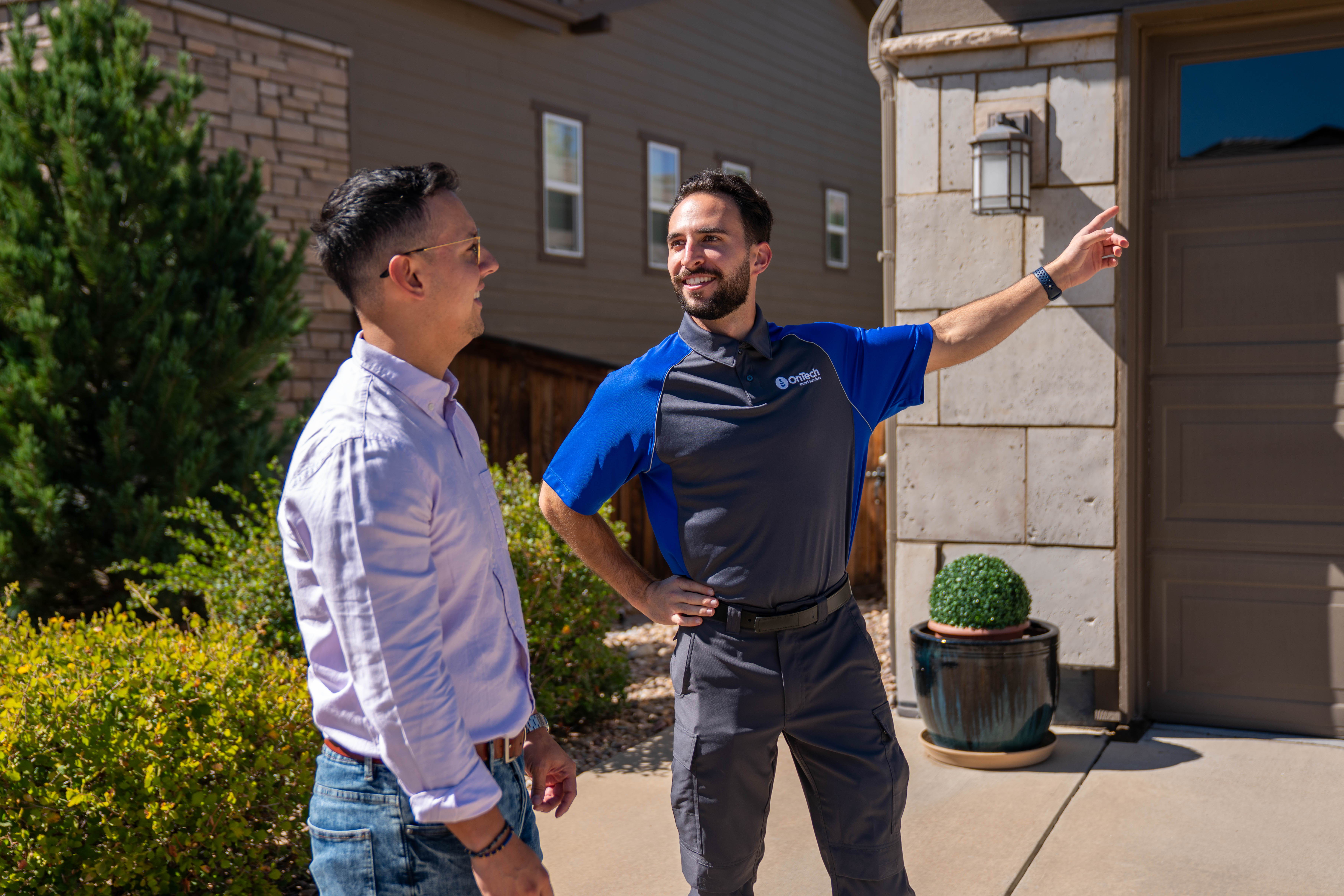 OnTech technician installing a Wi-Fi security kit
