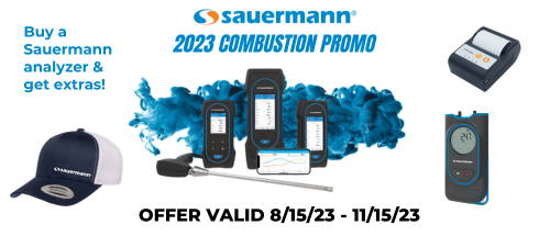 Sauermann Fall Promo is on. Get a free gift with purchase of si-ca combustion analyzers.