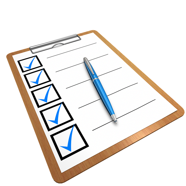 checklist, clipboard, questionnaire