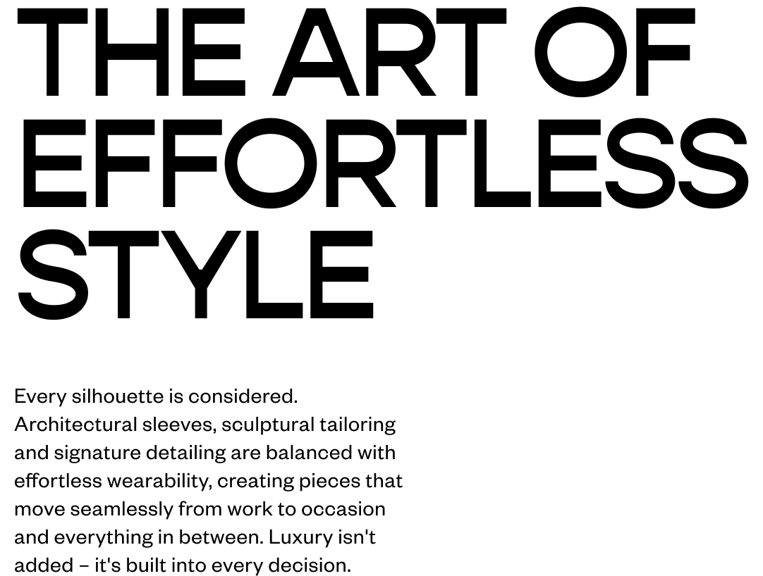The art of effortless style.