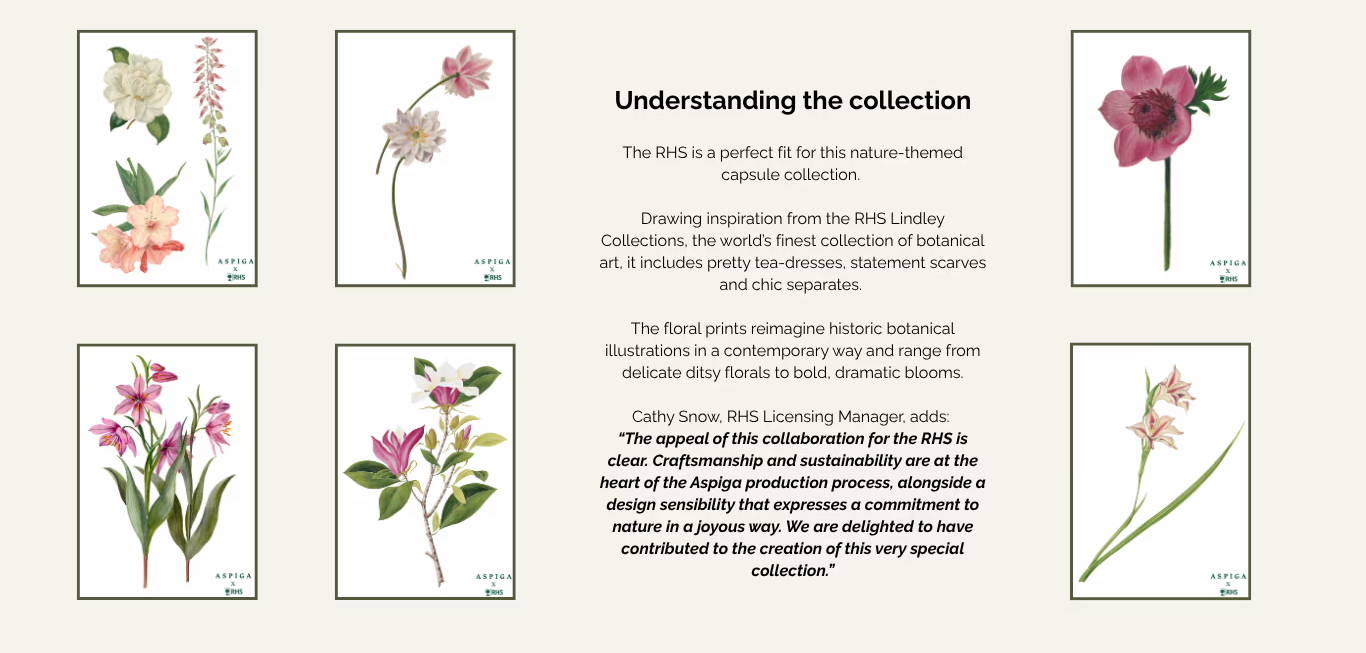 Aspiga x RHS collaboration 2026