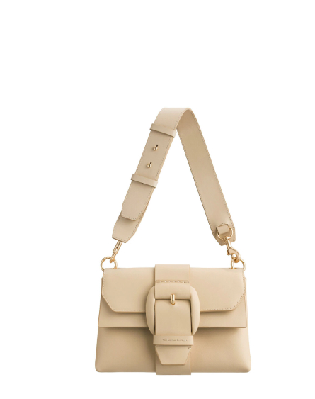 Oroton Frida Mini Satchel in Light Sand