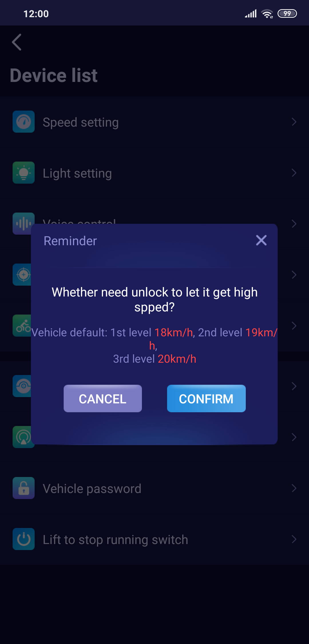 Kingsong Android Application