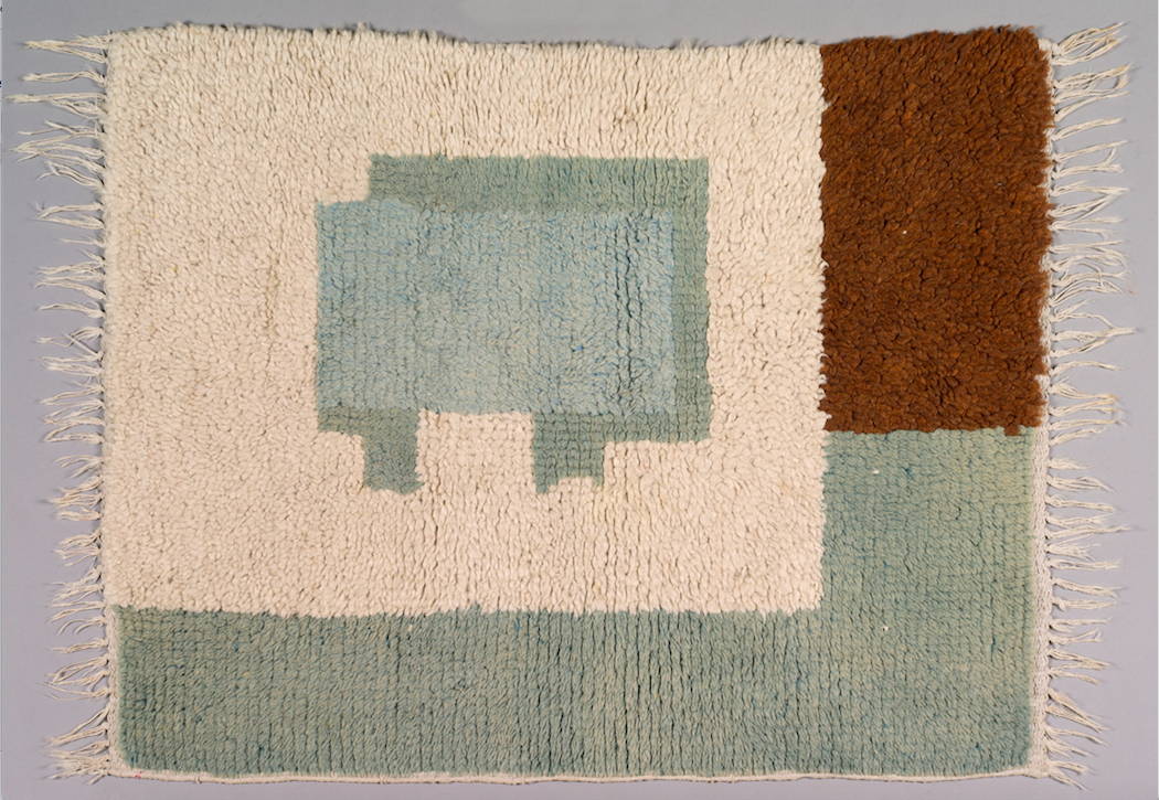 Rug textile designed by gray