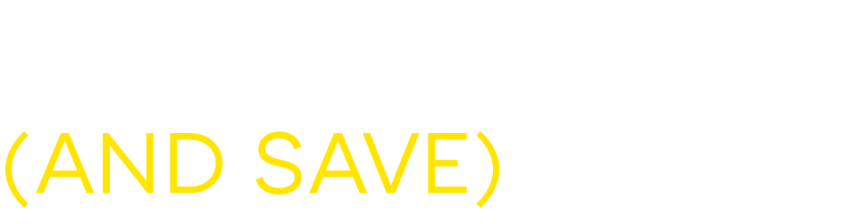 Text promoting a service to find a fit and save.