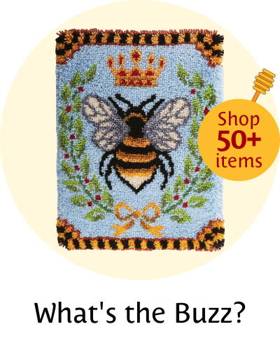 What's the Buzz? Shop 50+ Bee Items. Image: Herrschners Queen Bee Laurel Latch Hook Kit.