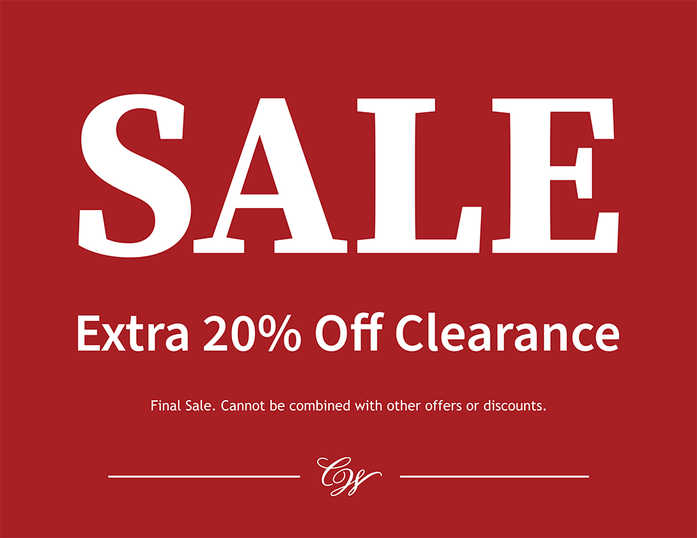 Extra 20% Off Clearance