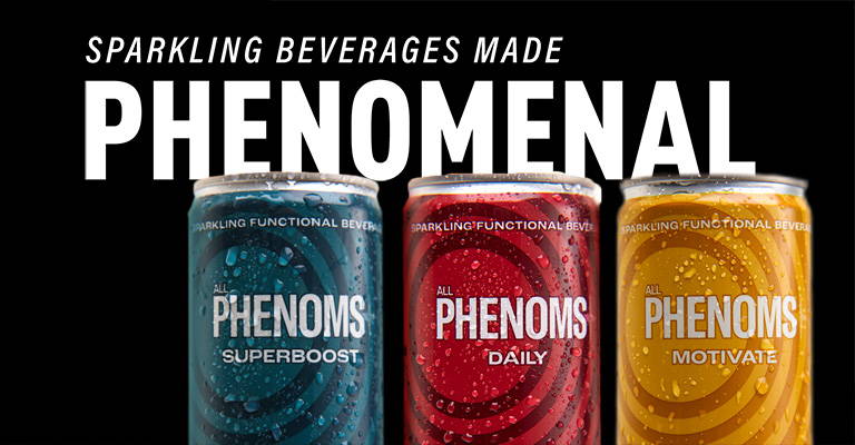 All Phenoms and Sparkling Beverages that are made phenomenal