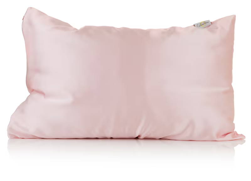 A Light pink silk pillowcase