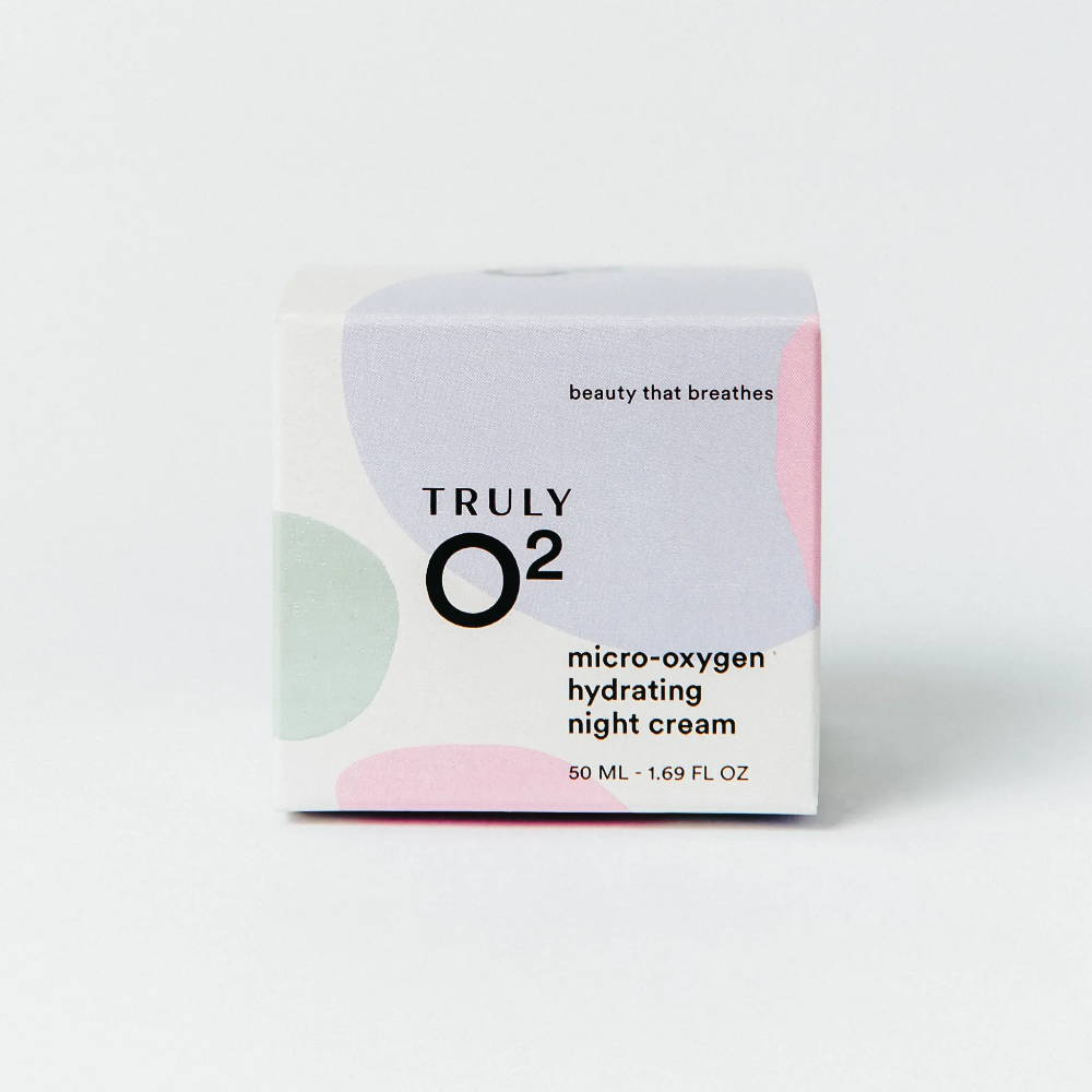 Truly O2 micro-oxygen hydrating night cream box