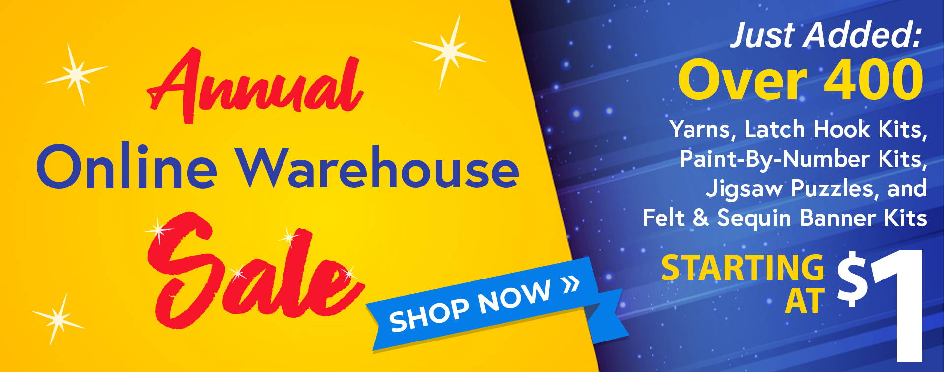 Annual Online Warehouse Sale.