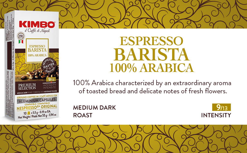 Kimbo Nespresso Compatible Barista 100% Arabica Aluminum Capsules