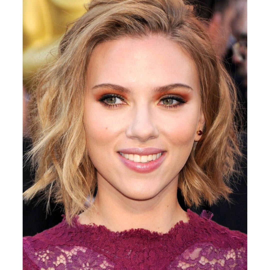 Celebrity with heart shaped face, Scarlett Johansson