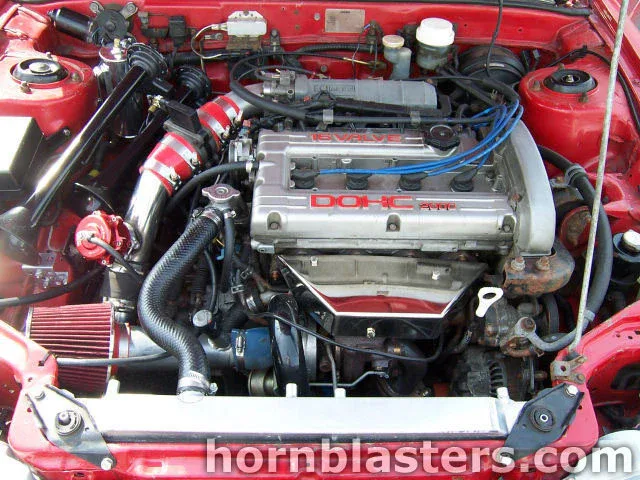 Air line routing fittings and hard lines Shocker XL install on 1992 Eagle Talon photo 8