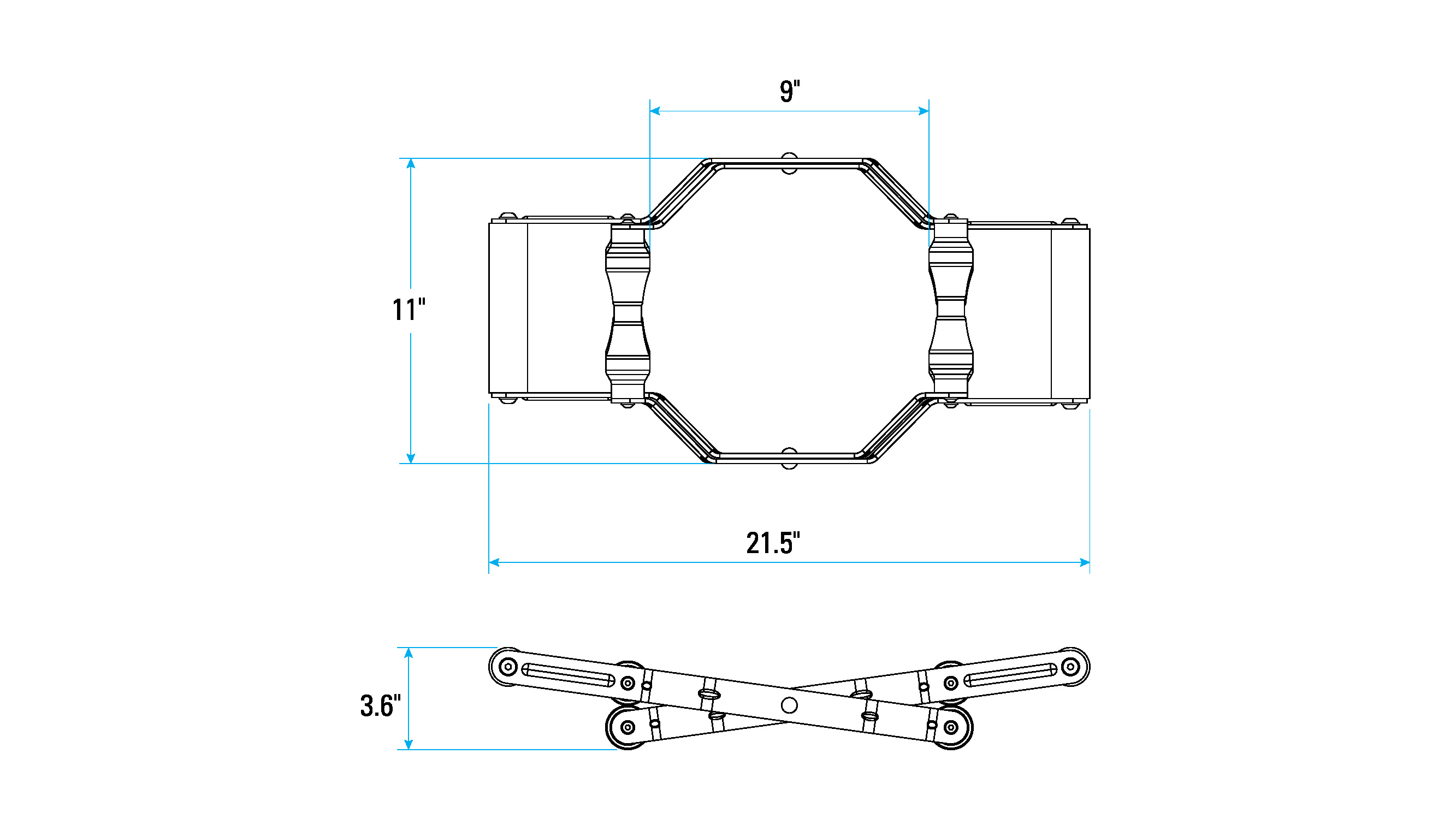 Diagram of a mechanical component with dimensions.