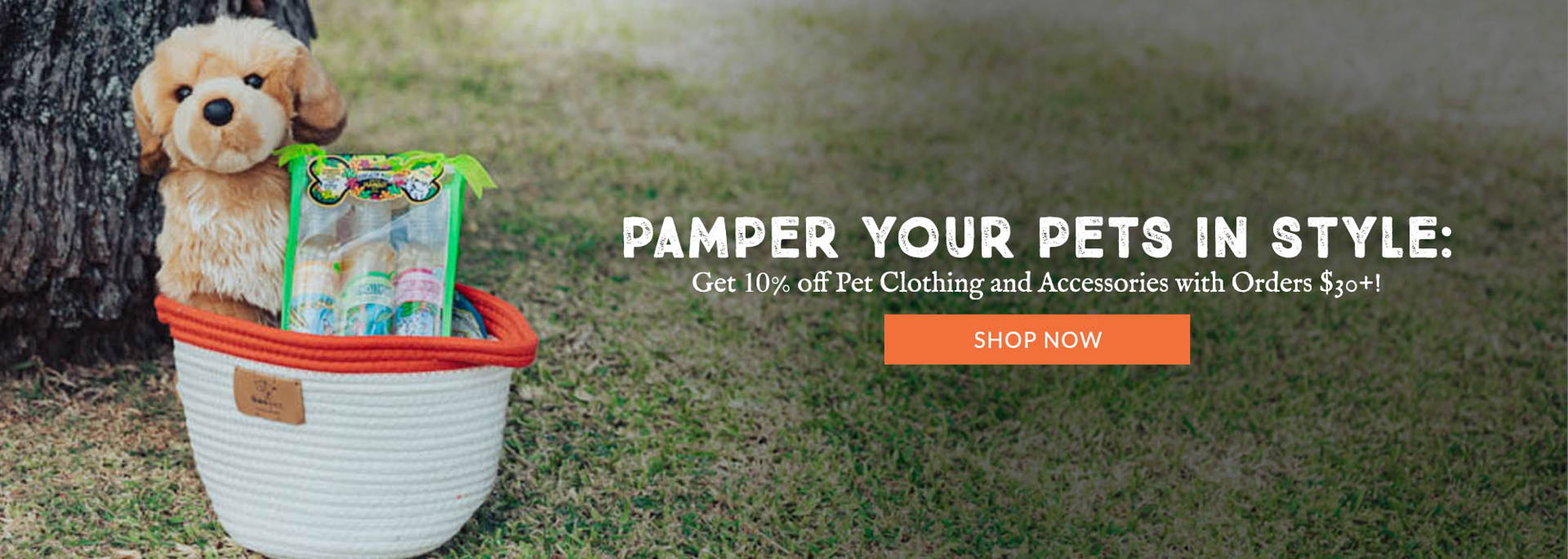 Pamper Your Pets in Style: Get 10% off Pet Clothing and Accessories with Orders $30+!