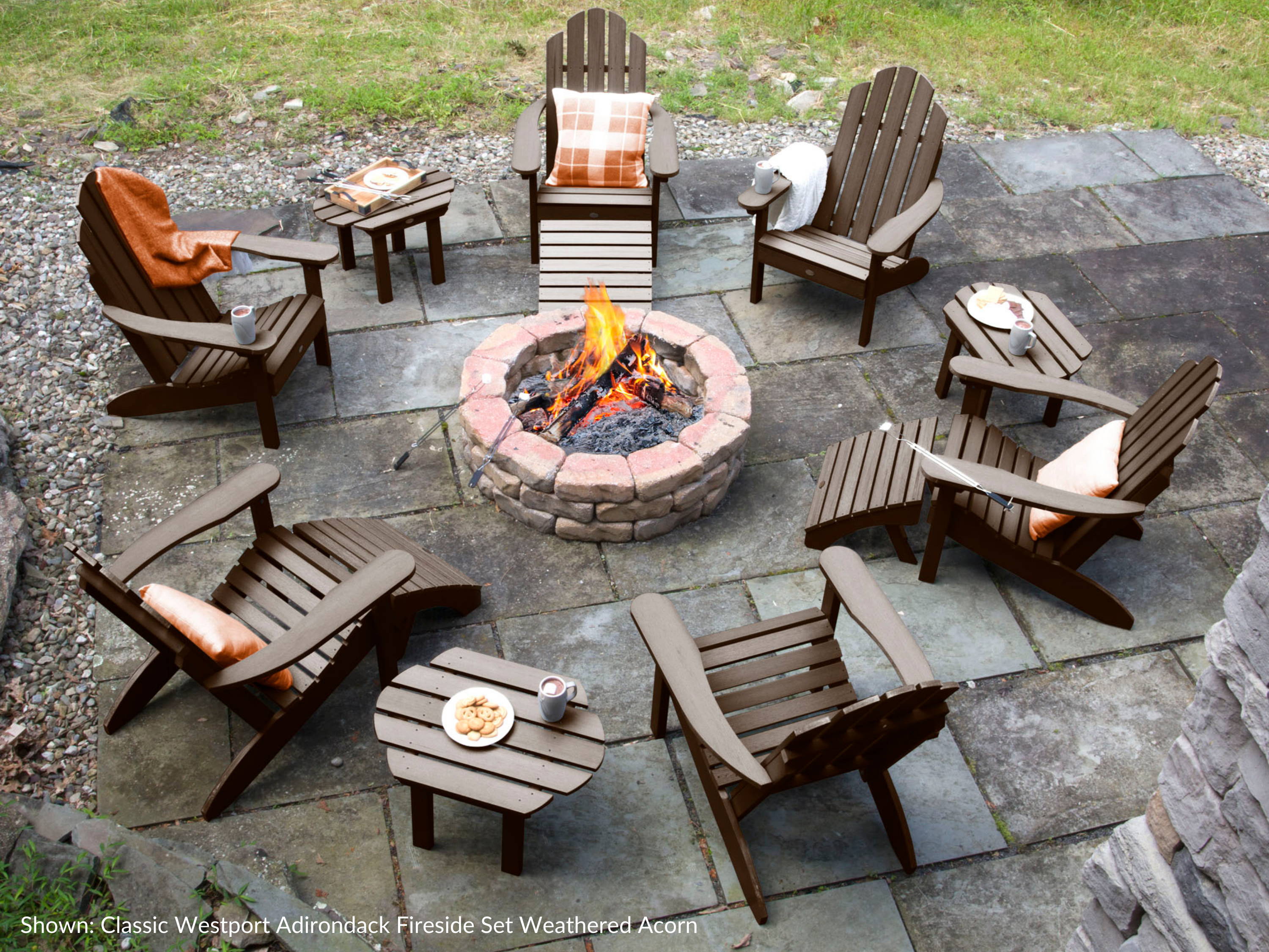 Adirondack Fireside Set