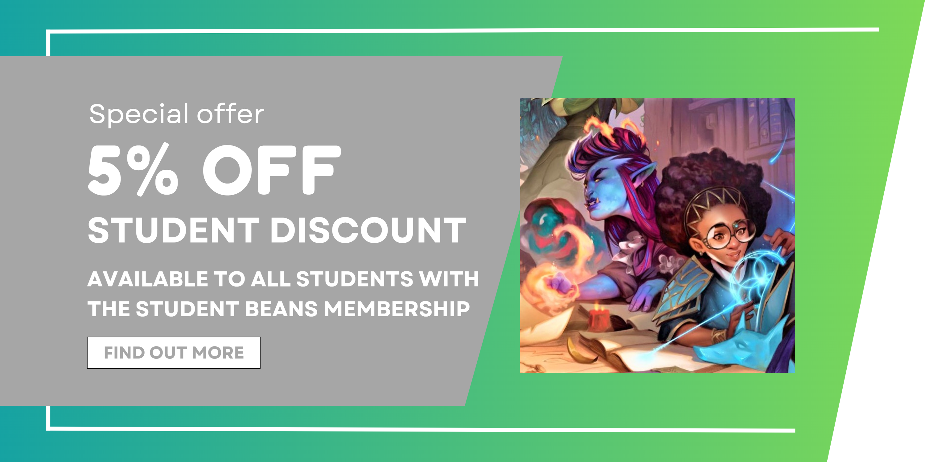 5% OFF student discount with Student Beans