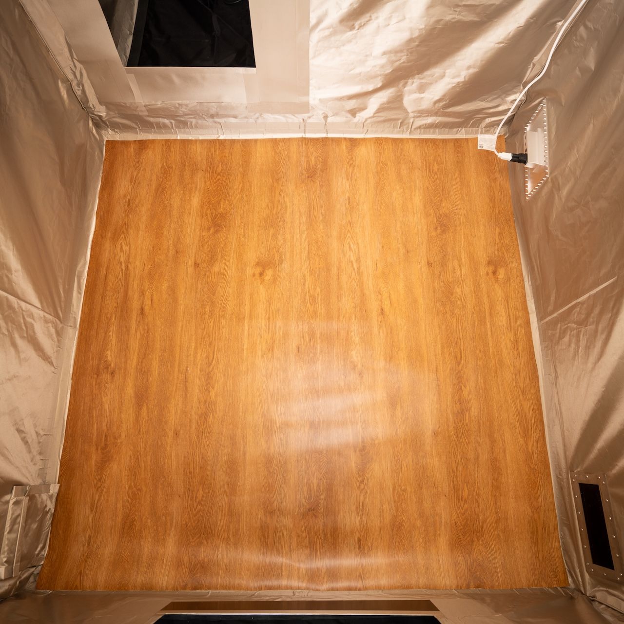 ErgoLayer flooring installed inside a Faraday tent