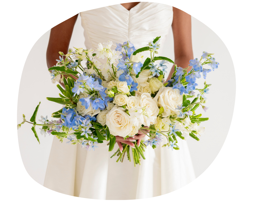 french blue bridal bouquet