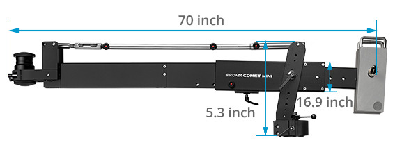 Proaim Comet Mini 4.5ft Euro/Elemac Camera Jib/Crane | 50kg / 110lb Payload