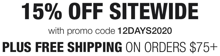 15% off sitewide with code 12days2020