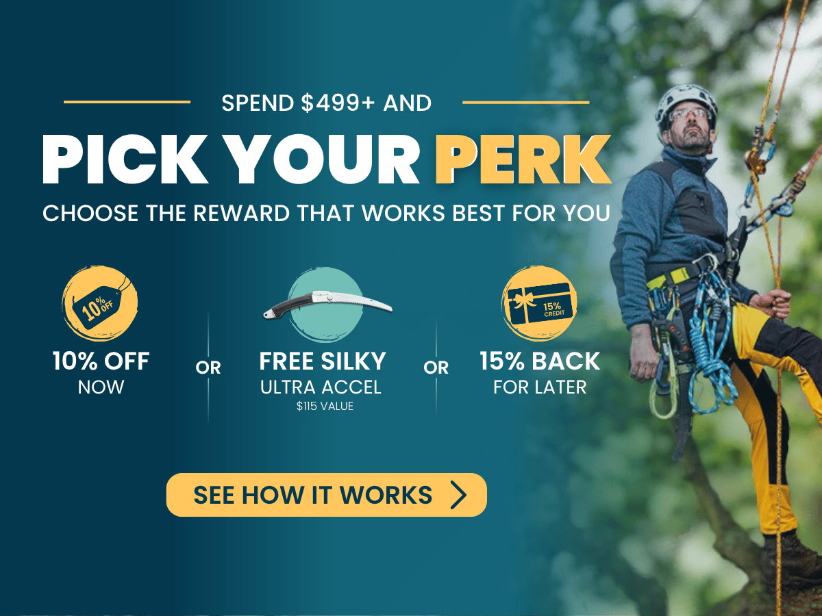 Promotional image for rewards program with climbing gear and options.