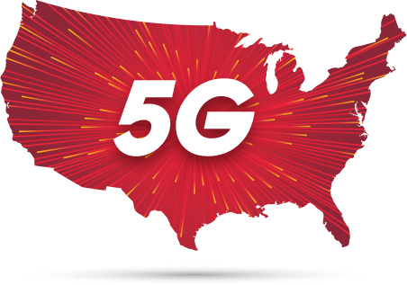 Gen Mobile United States 5G map graphic showing coverage