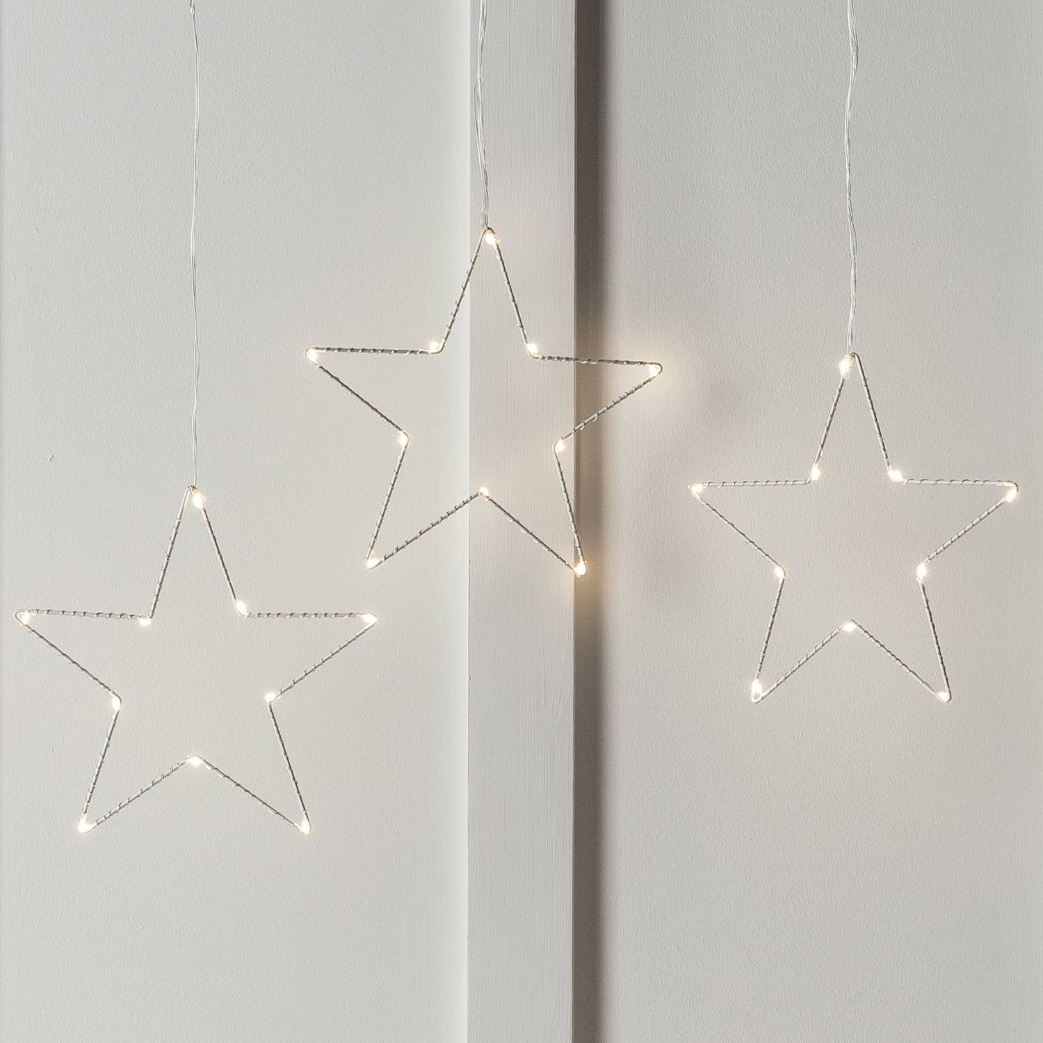 Osby star trio Christmas curtain light illuminated