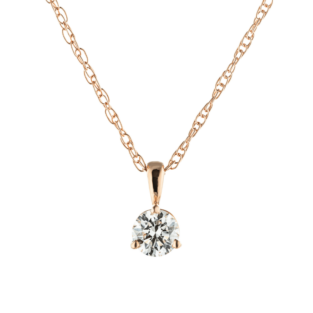 Gorgeous rose gold diamond martini pendant