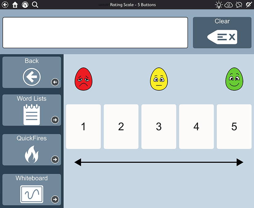 Tobii Dynavox TD Snap Aphasia Rating Scale screenshot