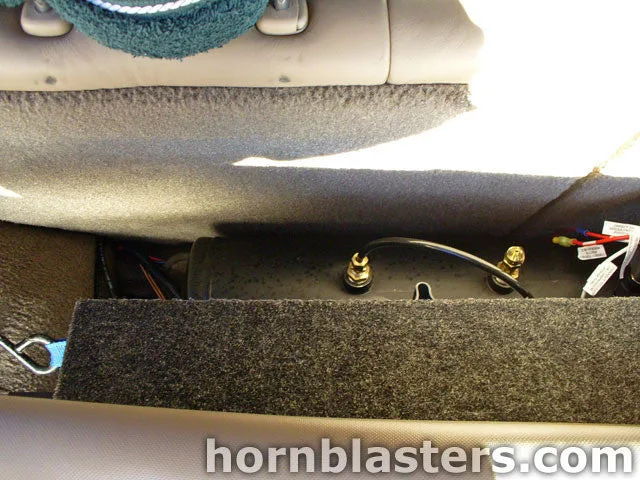 Black air tank brass fittings interior compartment behind seat Toyota 4Runner Shocker XL gallery photo 11