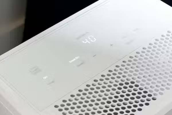 Close up picture of the Haier dehumidifier controls.Close up picture of the Haier dehumidifier controls.