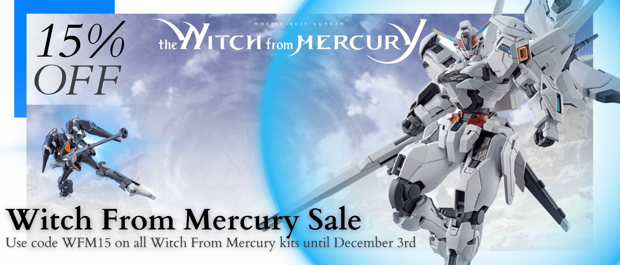 Get 15% Off Gundam Witch From Mercury at BC Hobbies Until December 3rd