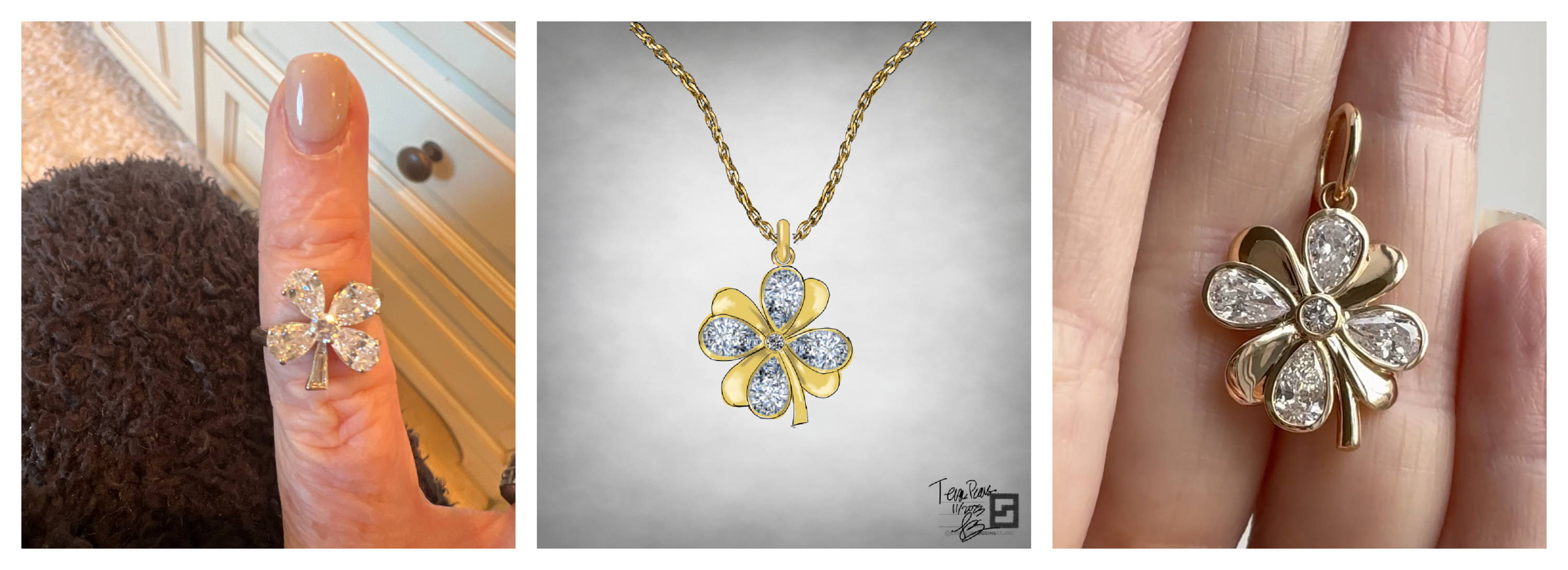custom-diamond-clover-necklace