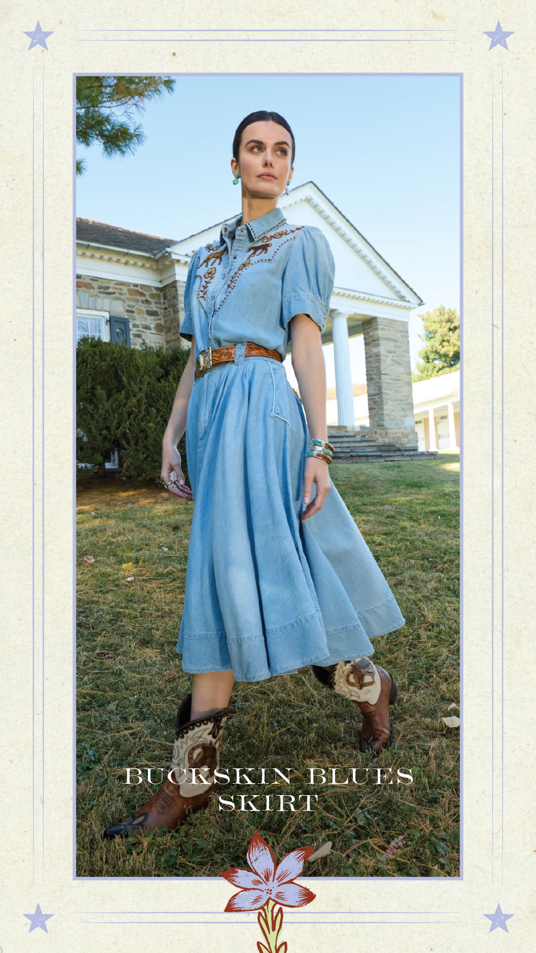 Mother's Day Gift Gide, Buckskin Blues Skirt