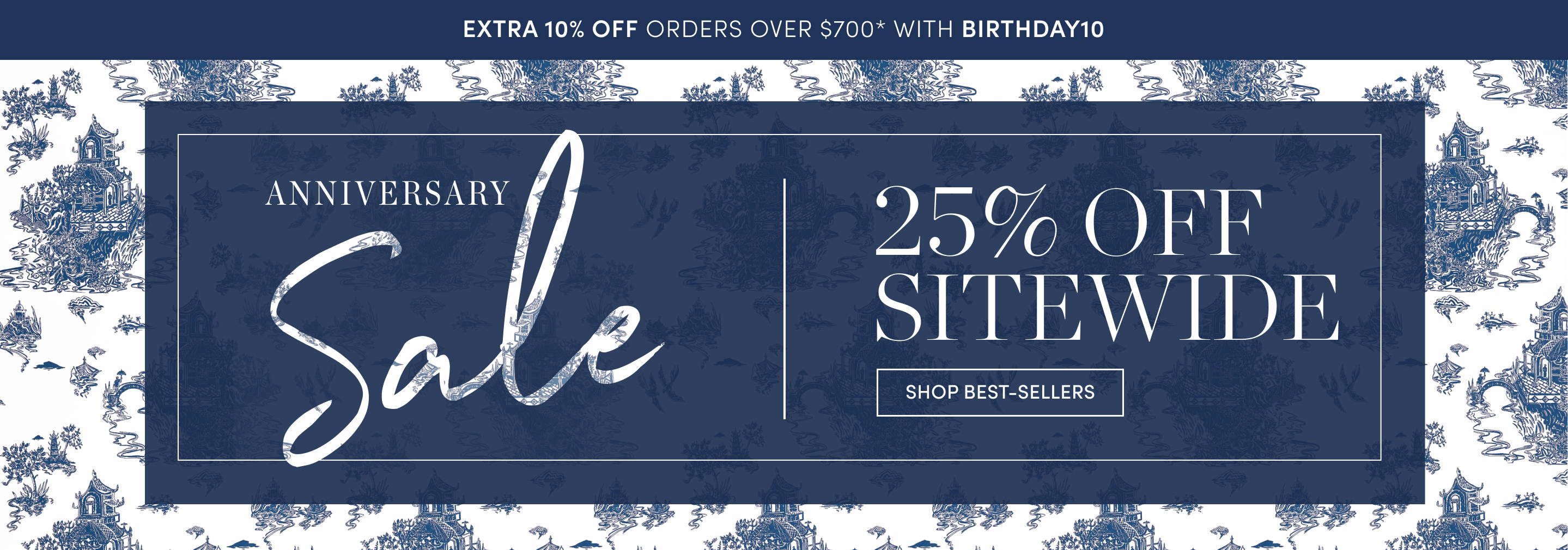 Anniversary Sale 25% Off Sitewide