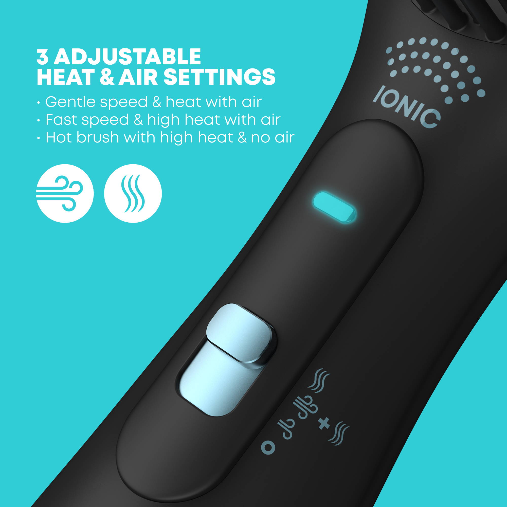 Adjustable Heat and Airflow Settings to suit styling wet or dry hair