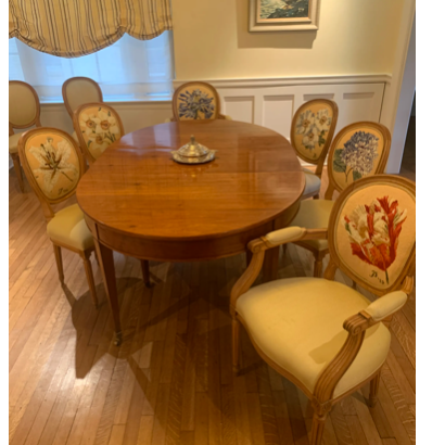Needlework Dining Table Chairs