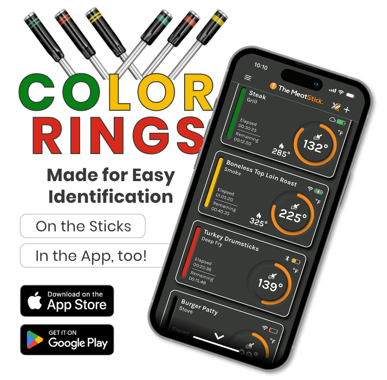 MeatStick Color Rings made for Easy Identification