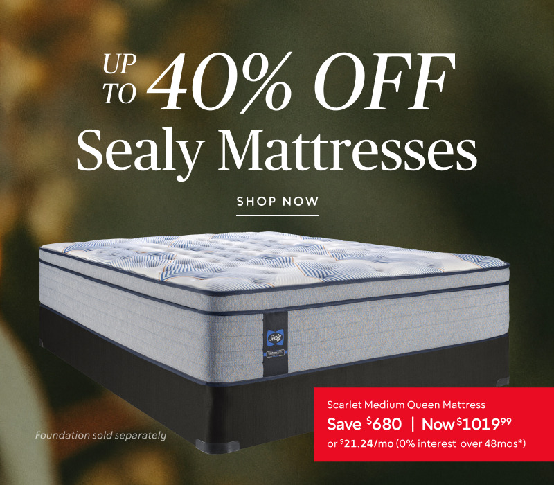 up to 40% off Sealy Mattresses​