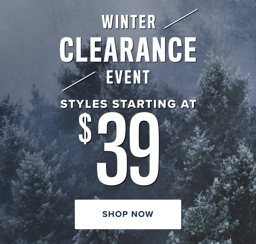 Winter Clearance Event Style Starting at $39