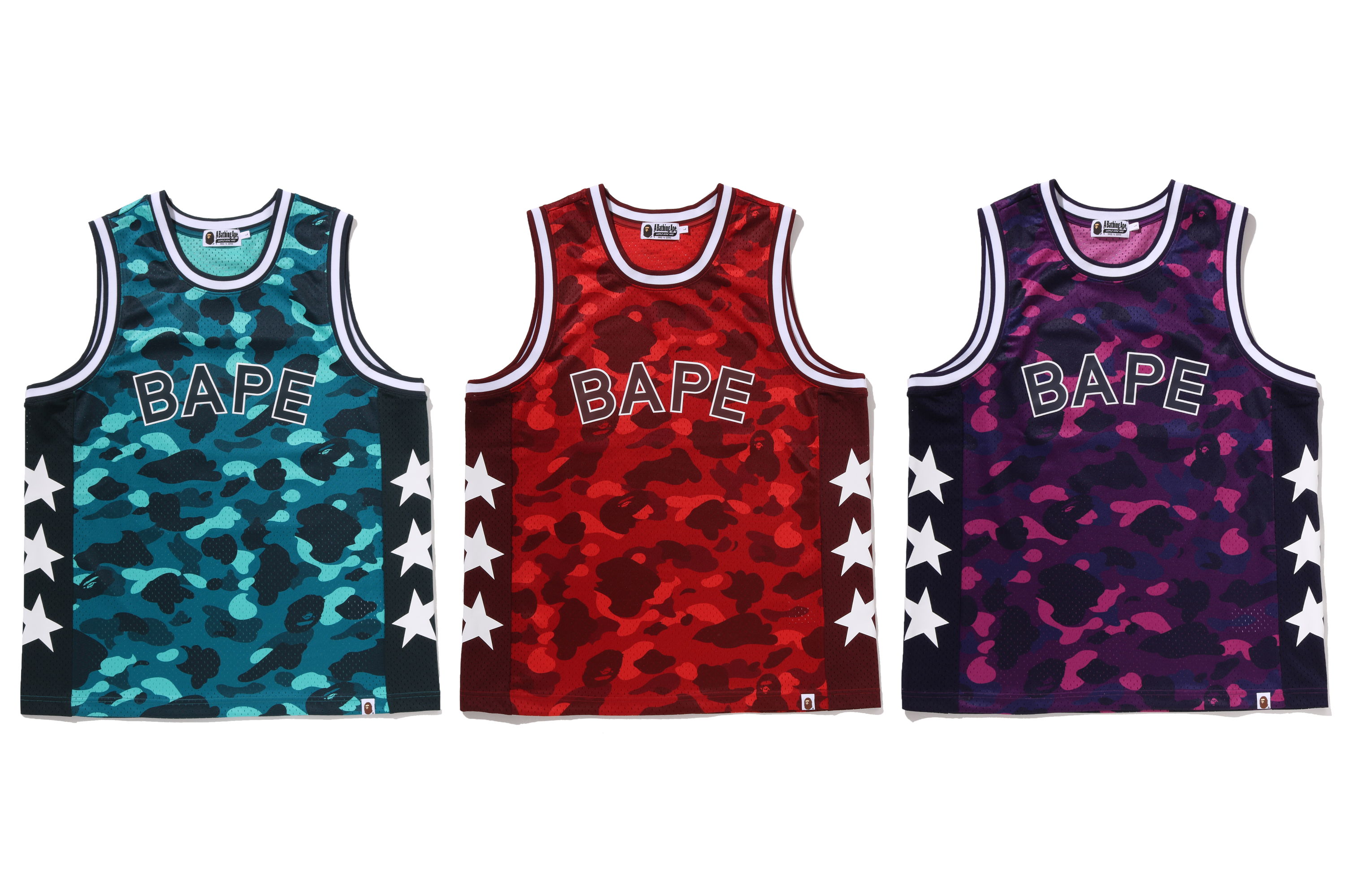 BAPE CAMO タンクトップ A BATHING APE Mitchell & CAMOで仕上げたバスケットボールタンク