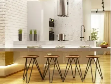 Modern kitchen with lighting accents using LED strip lights