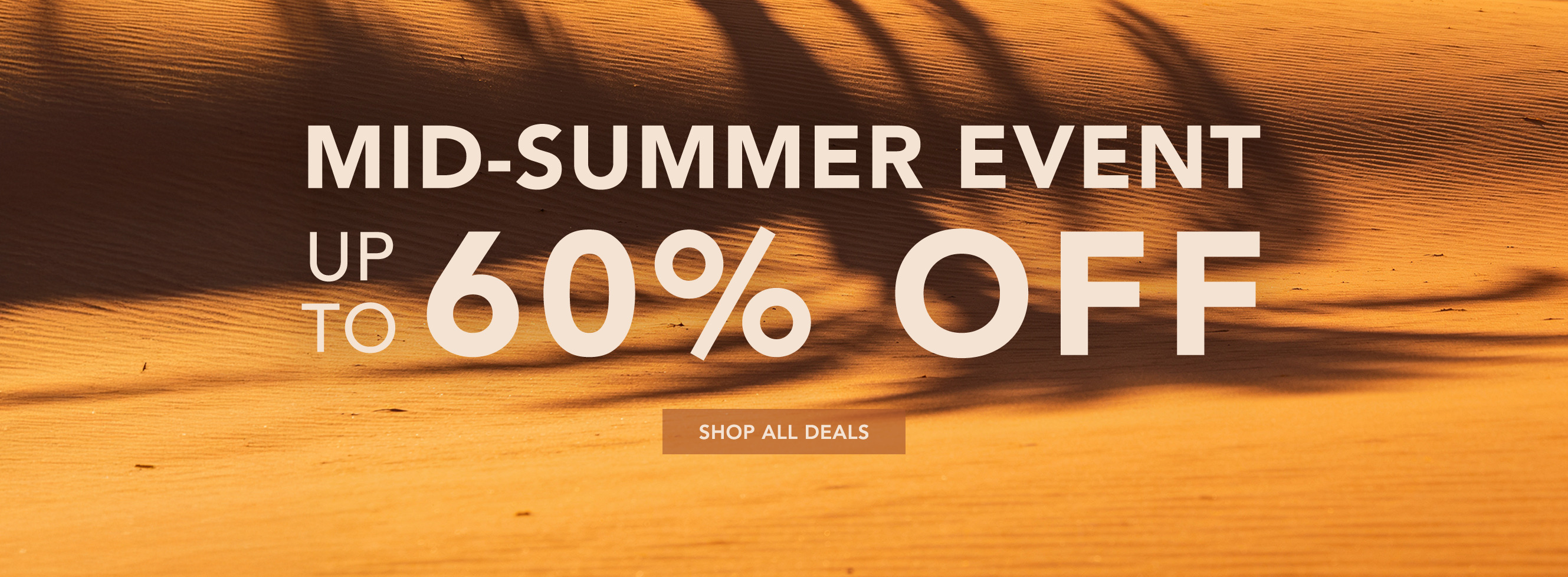 Mid-summer event banner with discount up to 60% off.